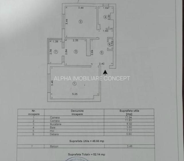 APARTAMENT 2 Camere etaj 2 - BRATIANU - 15