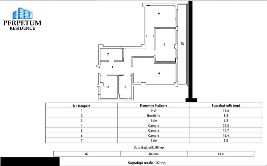 Tomis Nord/Carrefour-Apartament 3 camere decomandate, bloc nou.
