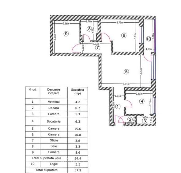 3 Camere Metrou Orizont | 3 min AFI Cotroceni | Loc Parcare ADP