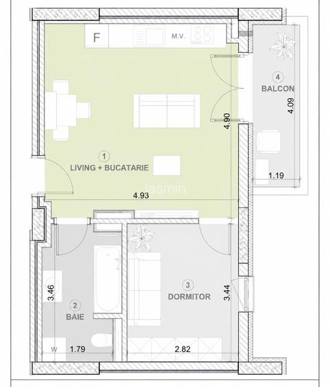 Proprietar Apartament 2 camere de închiriat Torontalului Ateneo parcare privata  - 13