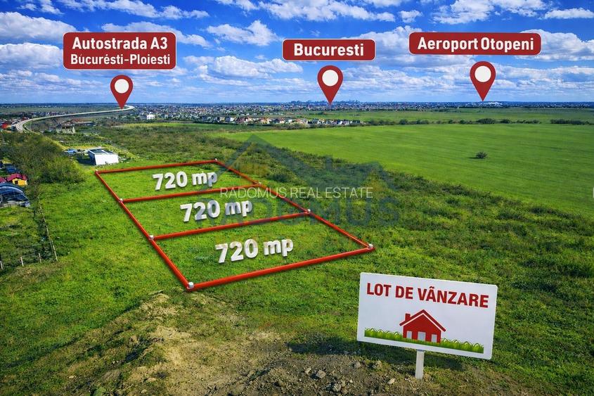 Loturi teren Intravilan –Balotești | 720 mp | Utilitati  I 60 €/MP - 2