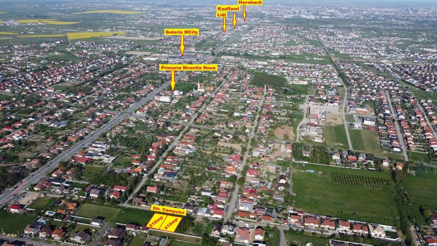 Terenuri Mosnita Noua, Str Campului - 616mp - toate utilitatile