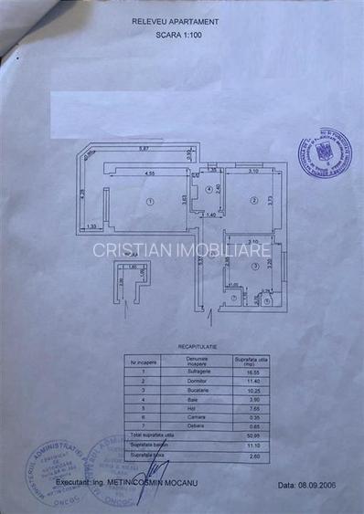 2 camere, 62 mp, balcon 11 m, Mobilat si Utilat, Ultracentral - 11