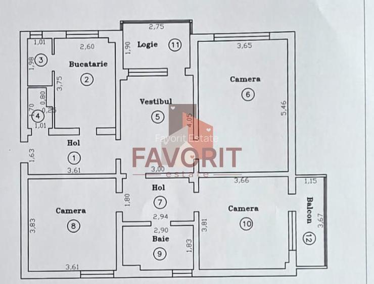 3 Camere Decomandat Central –90mp | Vizibilitate Excelentă | Potențial - 14
