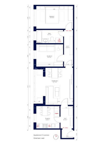 Proprietar ap 3 camere centrala gaz 2 clime Circumvalatiunii Favorit Iulius - 14