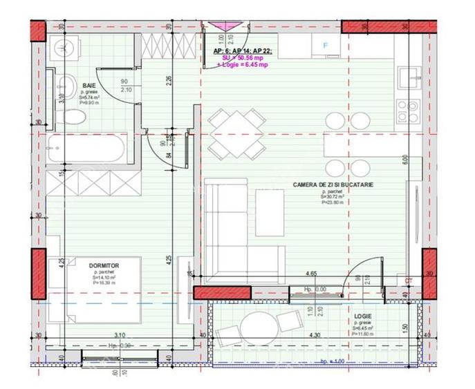 Apartament modern la cheie cu 2 camere balcon si parcare in Selimbar - 3