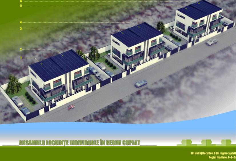 ANSAMBLU LOCUINȚE INDIVIDUALE ÎN REGIM CUPLAT