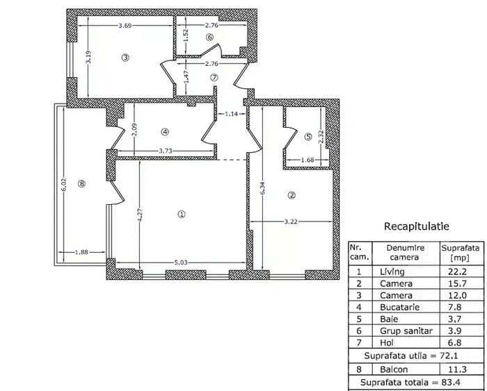 Apartament cu 3 camere The Suburb Buftea