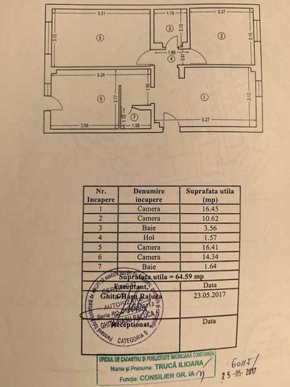 Vanzare apartament cu 3 camere si 2 bai, decomandat, renovat, parter zona CET