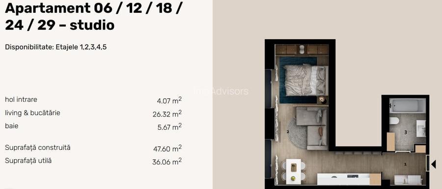 Garsoniera in bloc boutique - langa metrou Obor - 1
