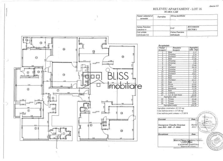 Apartament 6 camere, 275 mp, 4 dormitoare en-suite și birou separat