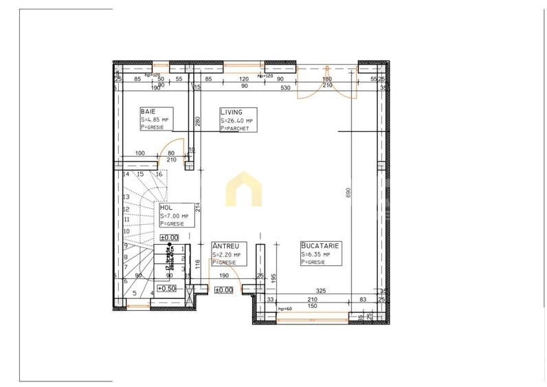 Casă duplex cu 3 dormitoare, 2 băi și curte privată, Florești
