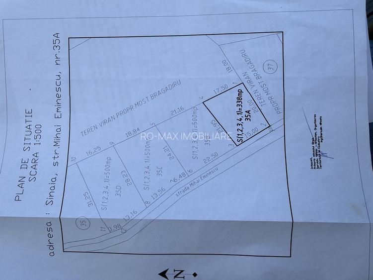 Teren 338mp, cu proiect bloc garsoniere D+P+E+M - Sinaia