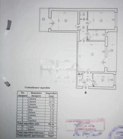 3 camere, 7/9, centrala, 70 mp,  anvelopat-Veteranilor - 8