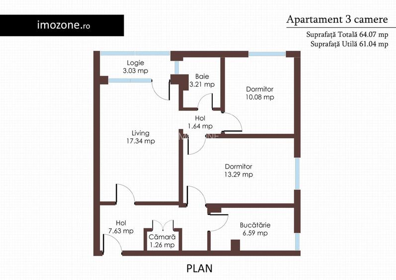 Drumul Taberei - Favorit, 3 camere, 2/10, mobilat, utilat complet, comision 0% - 16