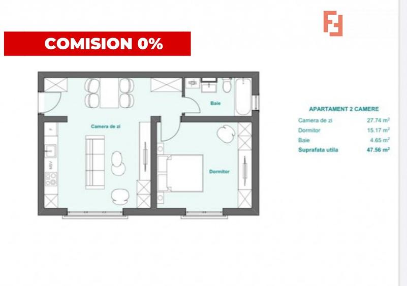 COMISION 0% Apartament cu 2 camere in Timisoara, zona Plopi