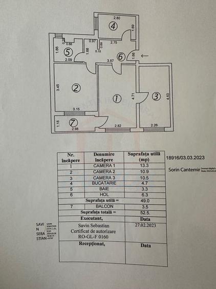 SE VINDE APARTAMENT 3 CAMERE, MICRO 38, 63.000 EURO