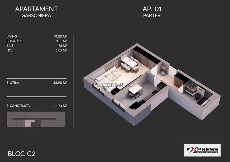 Apartament modern cu o camera, imobil premiun langa parc, Metalurgiei