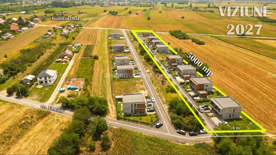 Teren intravilan construibil Bolintin Deal 5000 mp – dublă deschidere - 2