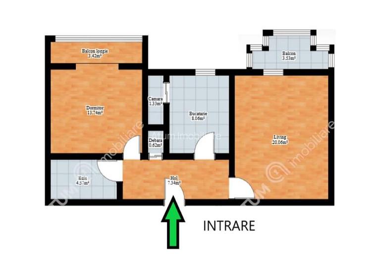 Apartament 2 camere decomandate 2 balcoane pivnita Terezian Sibiu - 5
