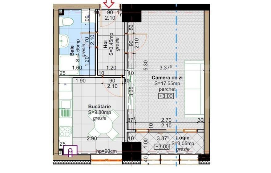 BLOC NOU !! Apartament 1 camere, 39.00 mp, La un SUPER PRET !! - 2