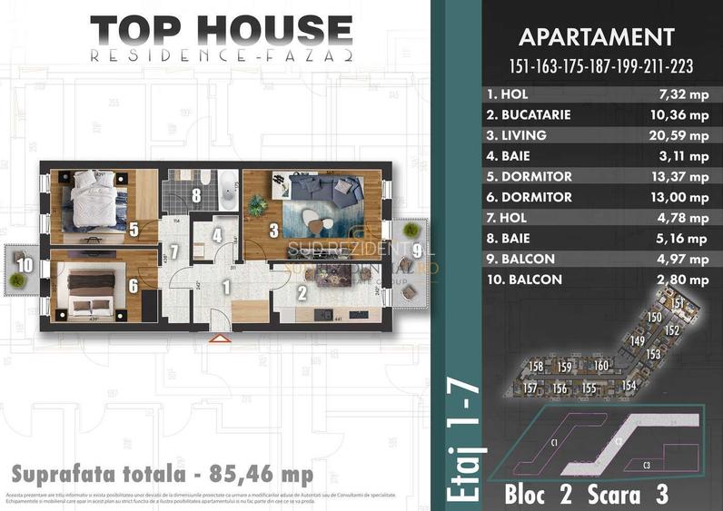 Apartament 3 camere de vanzare, decomandat, Sector 4, Berceni, Metro - 1