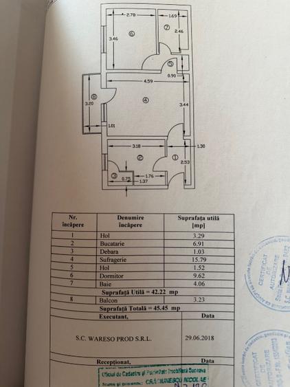 Apartament 2 camere de vânzare – Rădăuți, Str. Grănicerului – etaj 3