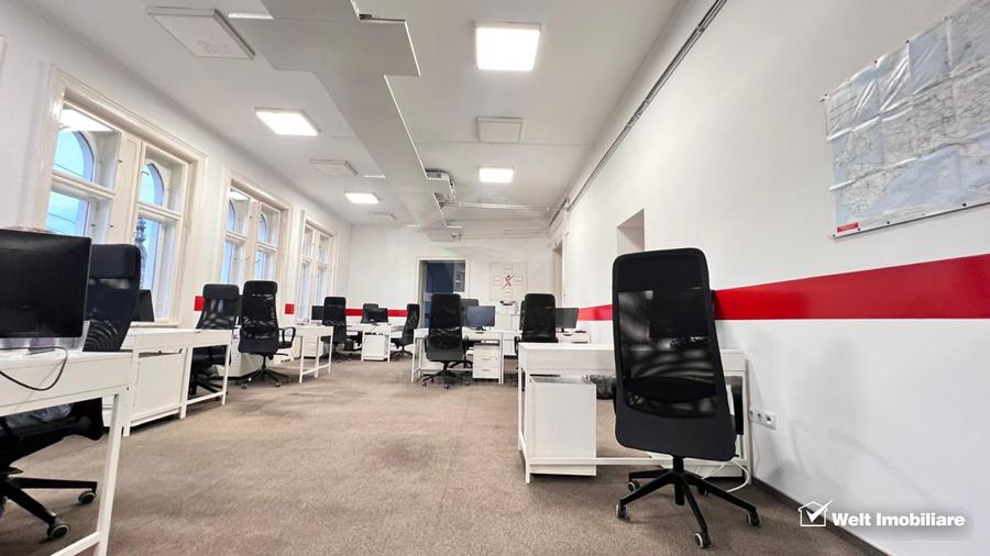 Spatiu birouri, 4 incaperi, 2 bai, 230mp, Centru, zona Regele Ferdinand