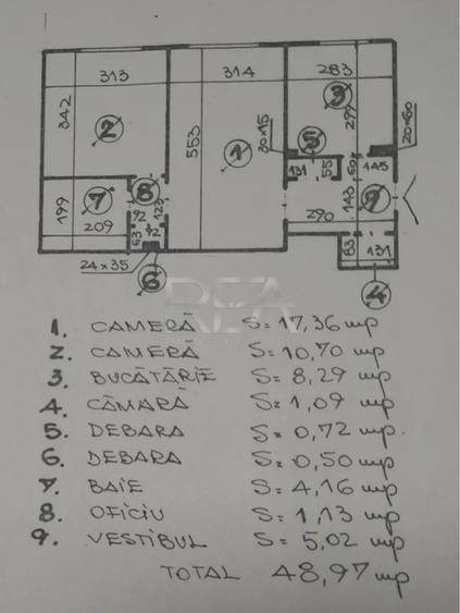2 camere Tei decomandat, parter, an 1983, 49 mp