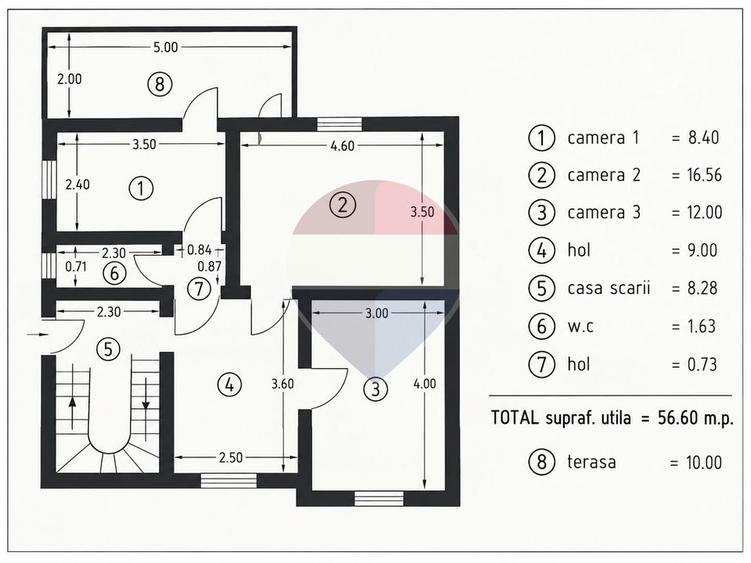 Apartament luminos de 4 camere cu terasa și garaj in Dorobanti