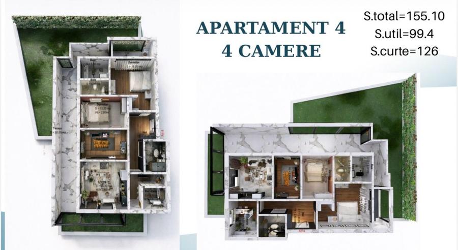 VANZARE APARTAMENT 4 CAMERE TITAN / PALLADY