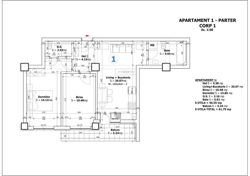 Apartament 3 camere | zona Maramures | Strada Tebea | Parcare privata |