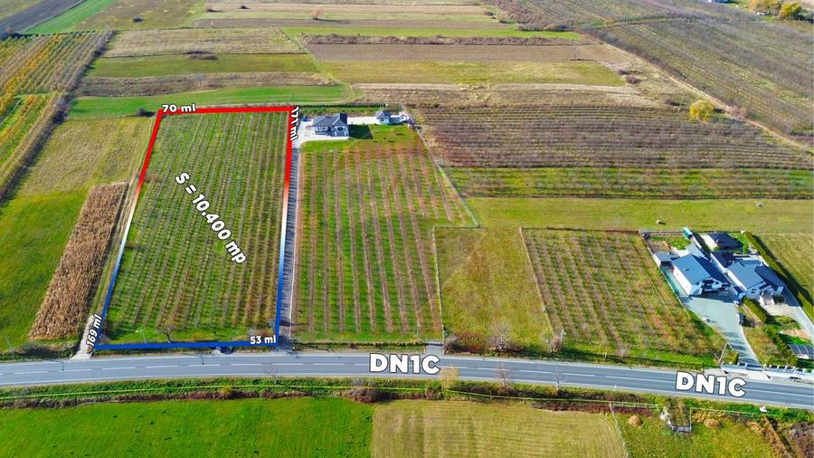 TEREN DE VANZARE CU FRONT LA DN-DE LA 110.000 Euro la 99.000 Euro