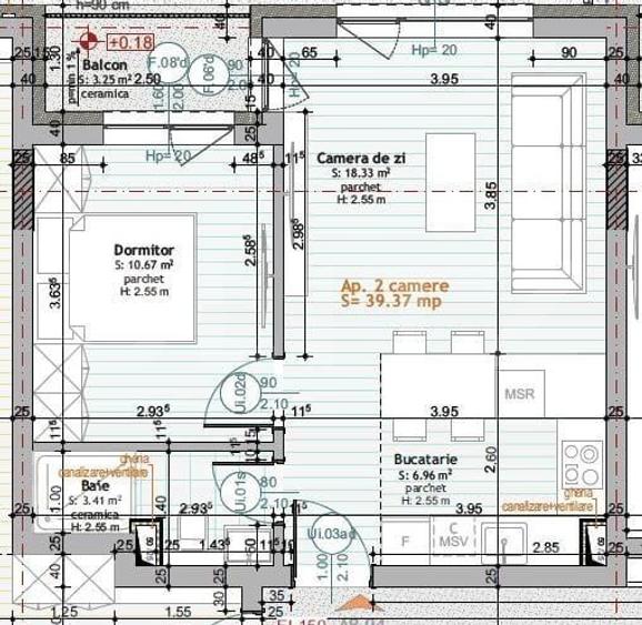 Apartament de 2 camere, Calea Moldovei, Bloc nou, parter