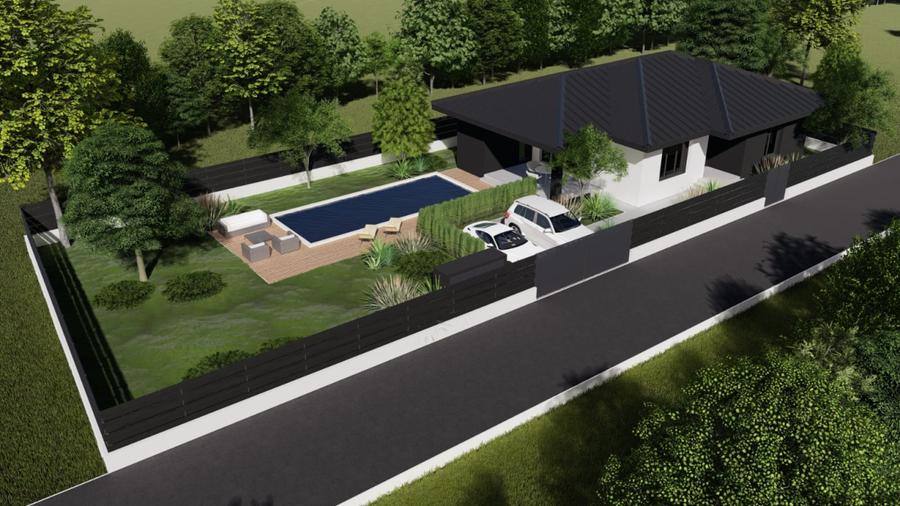 Casă individuală 142mp, 750mp teren, Ghermănești Snagov, pădure, utilități