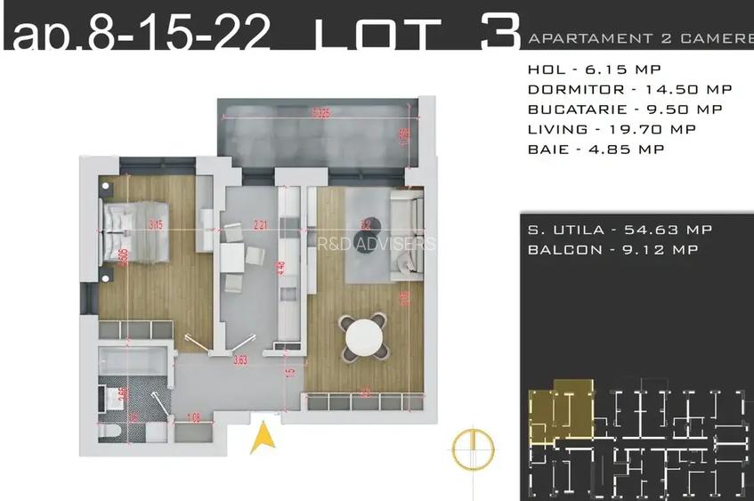 APARTAMENT 2 CAMERE 0% COMISION THEODOR PALLADY METROU NICOLAE TECLU - 16