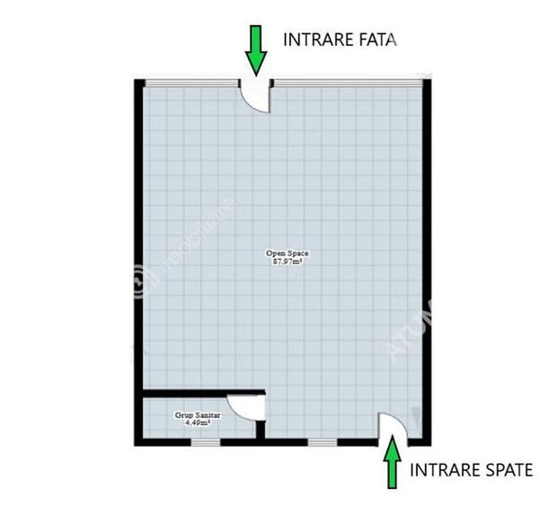 Spatiu comercial 94 mp utili 7 m vitrina zona Turnisor din Sibiu
