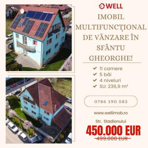 Imobil multifuncțional de vânzare în Sfântu Gheorghe!