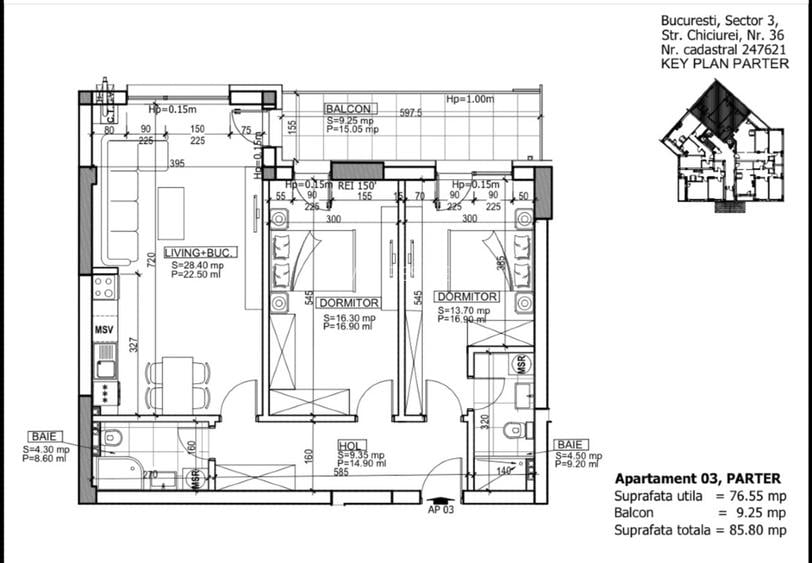 APARTAMENT 3 CAMERE CU TERASA 100 MP ! Bloc Nou Splaiul Unirii,Delta Văcaresti - 2