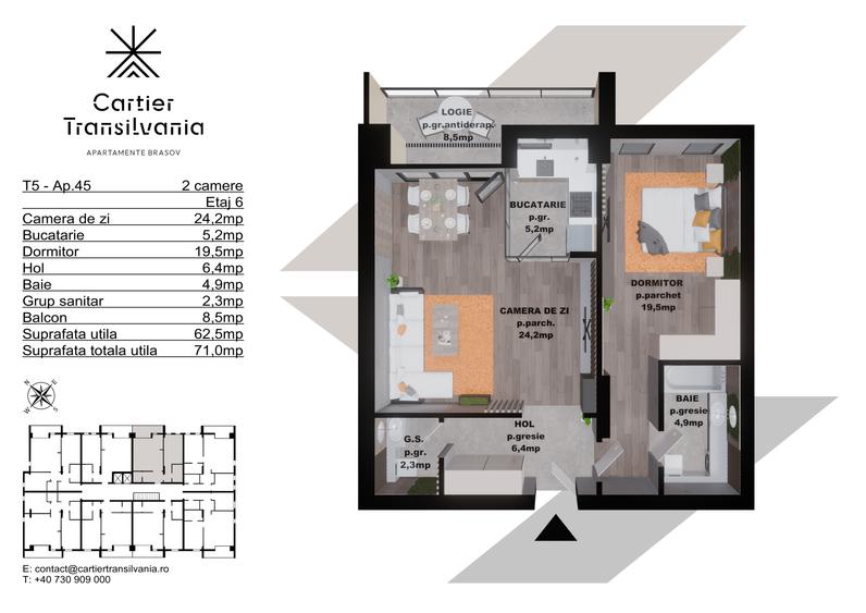 TRANSILVANIA RESIDENCE- CARTIER TRANSILVANIA, APARTAMENT 2 CAMERE