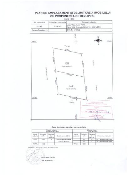 Lot casa 500mp Peris langa padure
