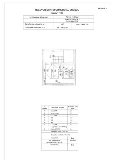 Spatiu comercial de inchiriat str. Bucegi nr. 7, Cluj, pret negociabil