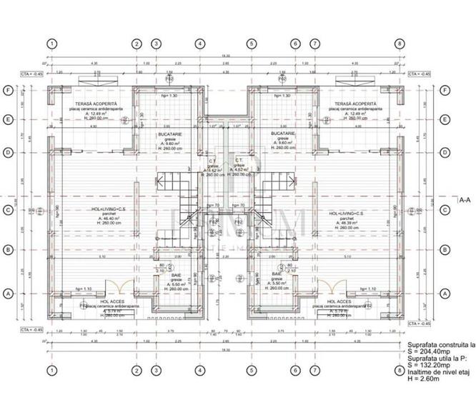 Duplex desparit prin camera tehnica - 140 mp utili - toate utilitatile