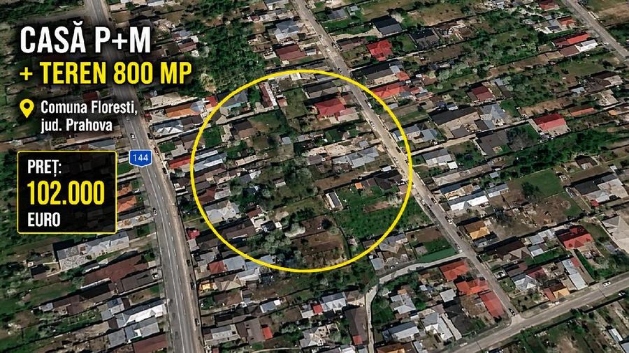 Casa P+M si Teren 800mp, Floresti, Prahova