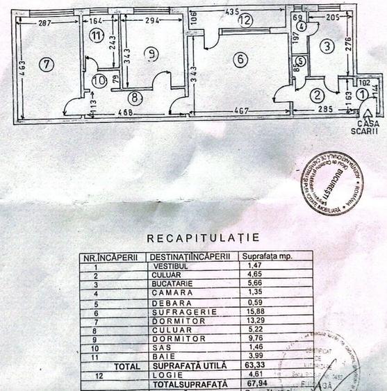 Apartament 3 camere in bloc reabilitat zona Ghirlandei, Pacii - 1