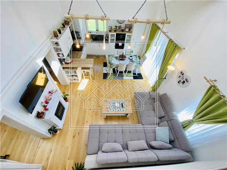 Penthouse mobilat si utilat modern cu terasa de 40 mp