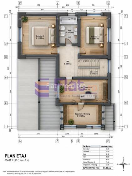 Casă individuală P+E, 5 camere, șemineu, teren 540 mp – Hărman, Brașov - 40