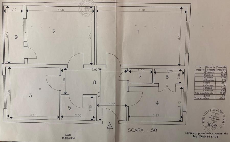 Apartament 3 camere Ramnicu Sarat