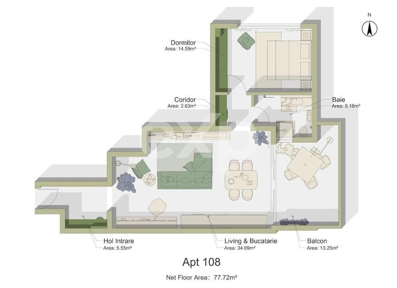 Apartament 2 camere - Intabulat - Predare la cheie - Sibbiu