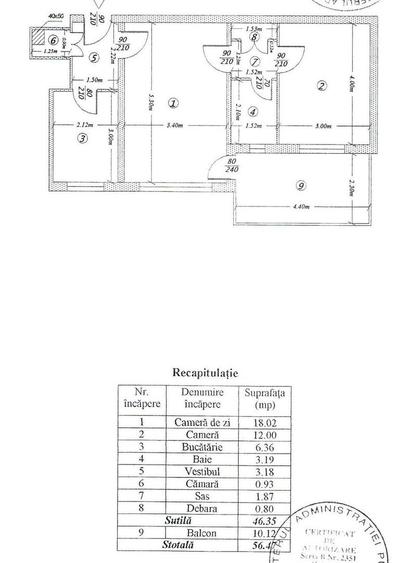 3 camere 56 mp | Piața Iancului | Etaj 6 | Balcon | 125.000 €